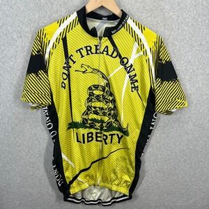 Weimostar Cycling Jersey Mens XL Yellow Gadsden Flag Don't Tread On Me Liberty